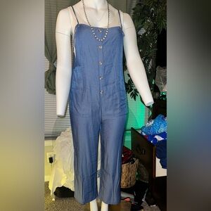One Piece Overall Romper - Shimmering Blue. X-Large but runs small.